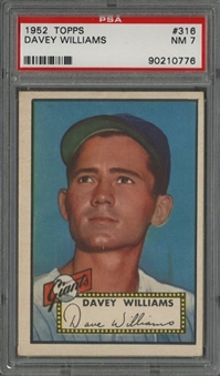 1952 Topps #316 Davey Williams - PSA NM 7